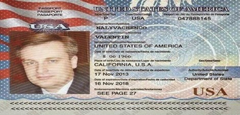 Hộ chiếu Mỹ của ông Valentin Nalivaichenko được tờ Effedieffe đăng tải..jpg
